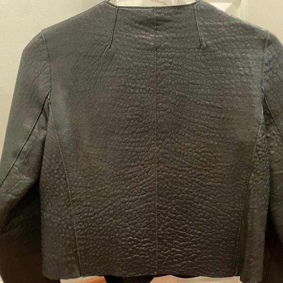 Black Sandro Paris Leather Jacket ,  US 4 - Picture 2 of 13